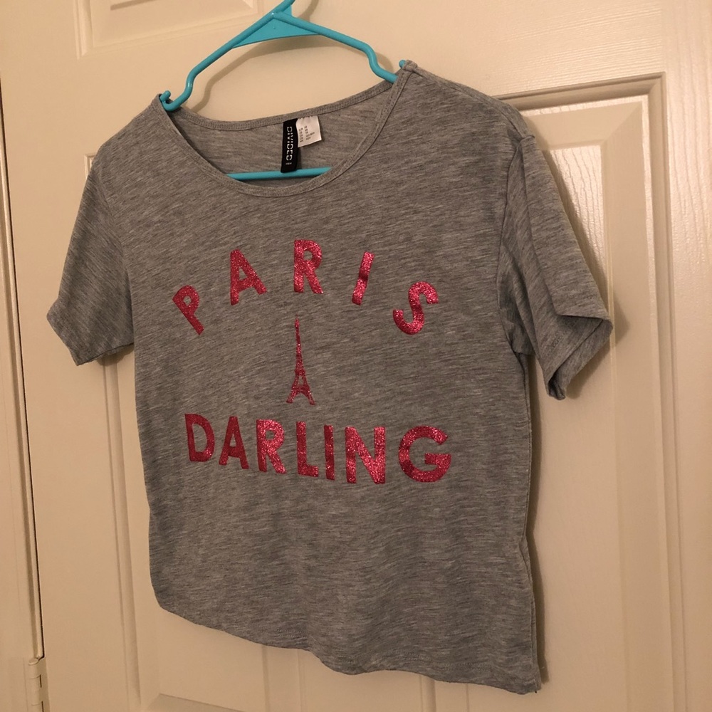 Paris Darling sparkly crop tee